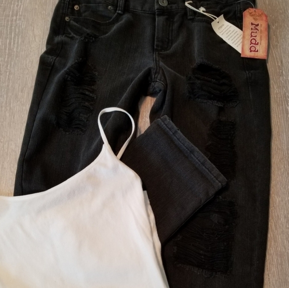 MUDD BLACK JEANS HOLY - Picture 13 of 14